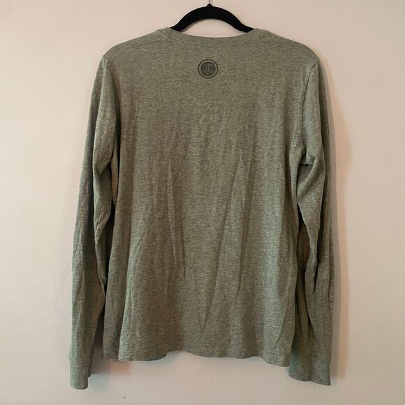 Life Is Good Women's size Medium Gray Long Sleeve Crusher Shirt Mountains - Picture 6 of 9